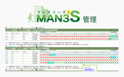 マンスリーズ管理の画面