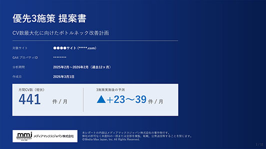 優先3施策提案書 サンプル1